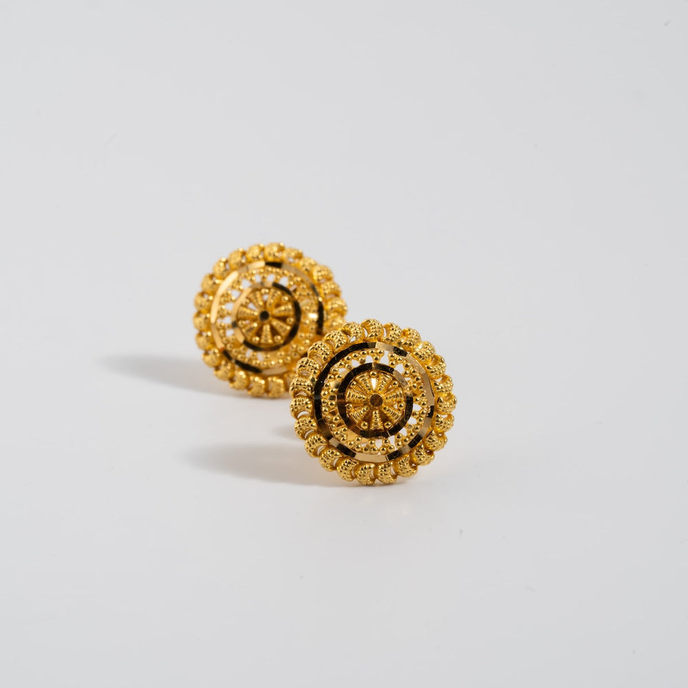 Nyla Mini Stud Earrings in 22k Gold